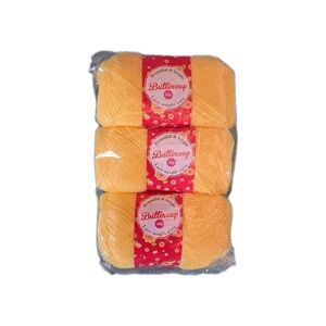 Lot Of 3 BUTTERCUP LACE WEIGHT YARN 3pk YELLOW Beautiful And Bright 25g Each